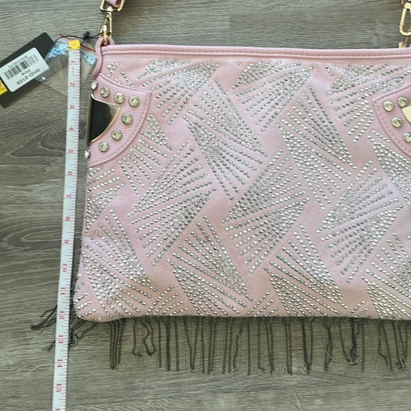Handbag Express | Pink Suede Bling Bag - Picture 5 of 13